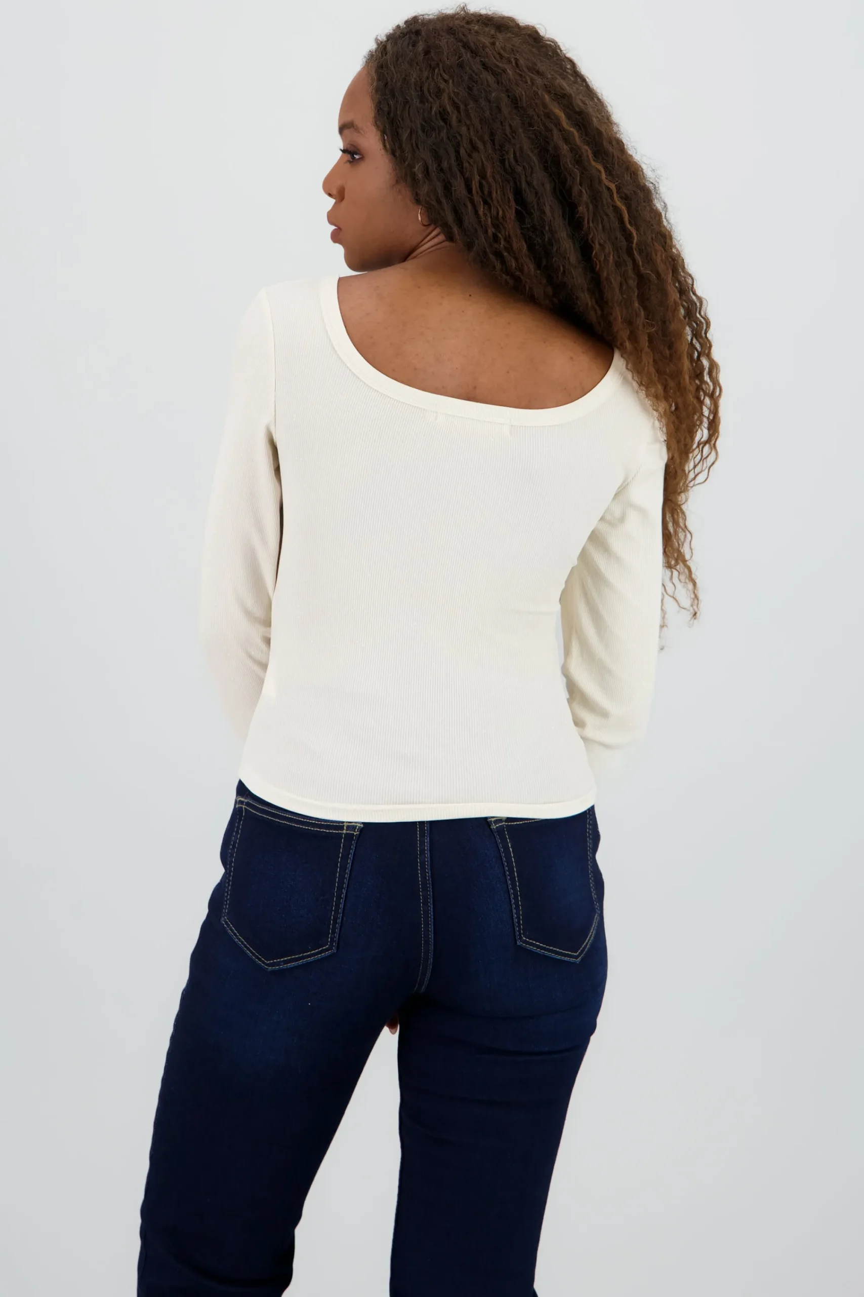 Shasa Long Sleeve Round Neck Blouse
