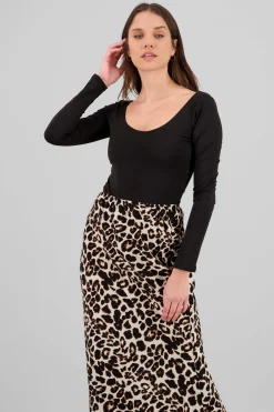 Shasa Long Sleeve Round Neck Bodysuit