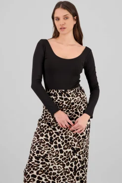 Shasa Long Sleeve Round Neck Bodysuit