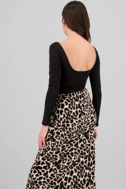 Shasa Long Sleeve Round Neck Bodysuit