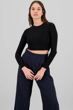Shasa Long Sleeve Round Neck Top