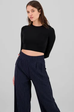 Shasa Long Sleeve Round Neck Top