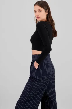 Shasa Long Sleeve Round Neck Top