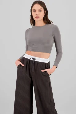 Shasa Long Sleeve Round Neck Top