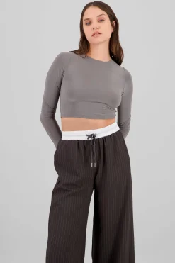 Shasa Long Sleeve Round Neck Top