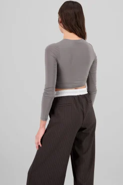 Shasa Long Sleeve Round Neck Top