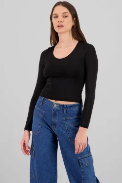 Shasa Long Sleeve Round Neck Top