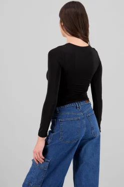 Shasa Long Sleeve Round Neck Top