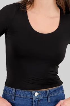 Shasa Long Sleeve Round Neck Top
