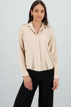 Shasa Long Sleeve Satin Shirt