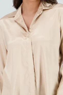 Shasa Long Sleeve Satin Shirt