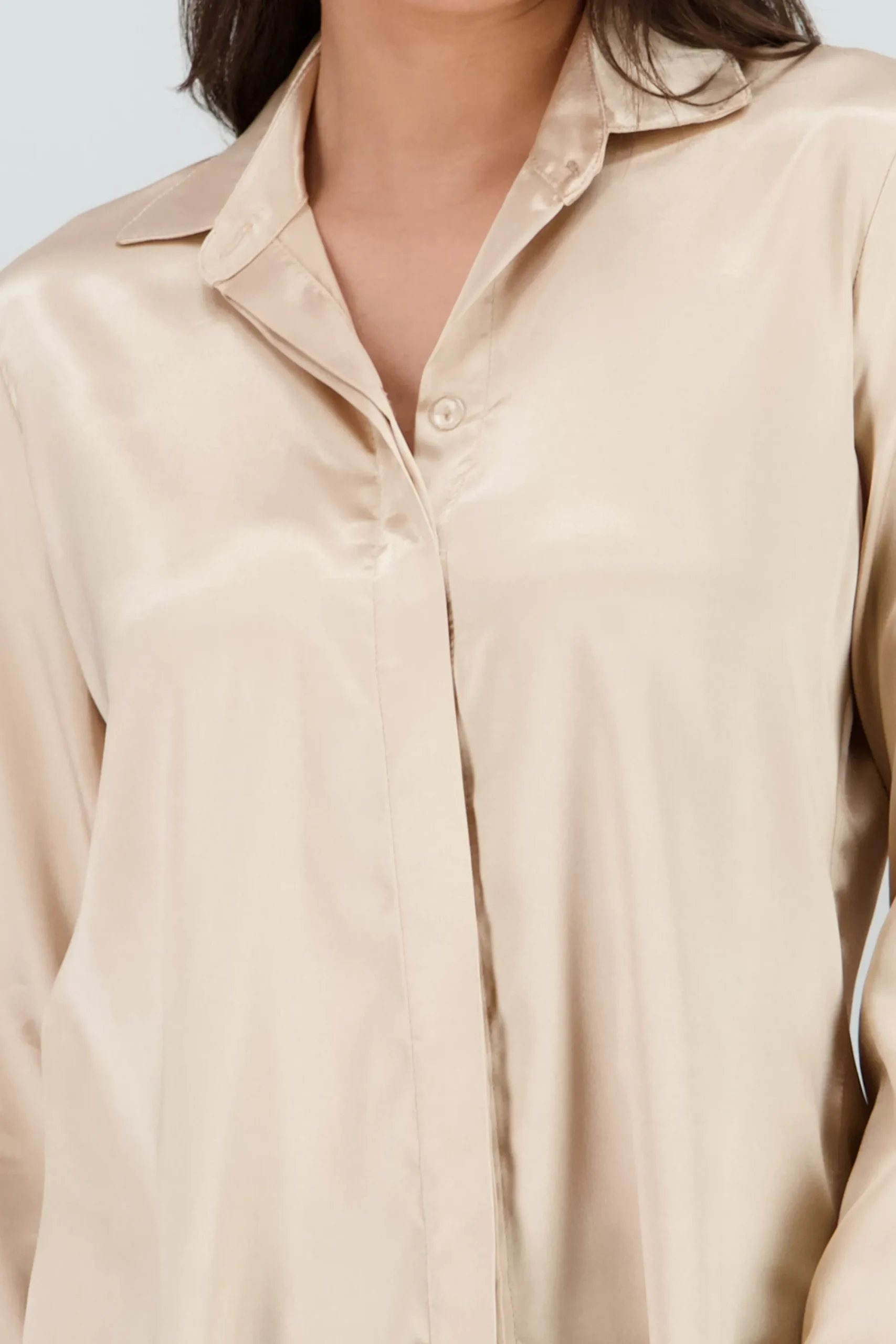 Shasa Long Sleeve Satin Shirt