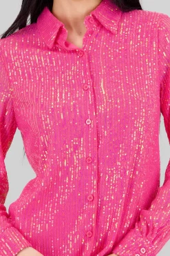 Shasa Long Sleeve Sequin Shirt