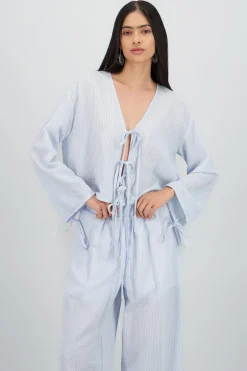 Shasa Long Sleeve Shirt with Bows