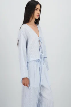 Shasa Long Sleeve Shirt with Bows
