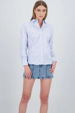 Shasa Long Sleeve Shirt with Bow Back