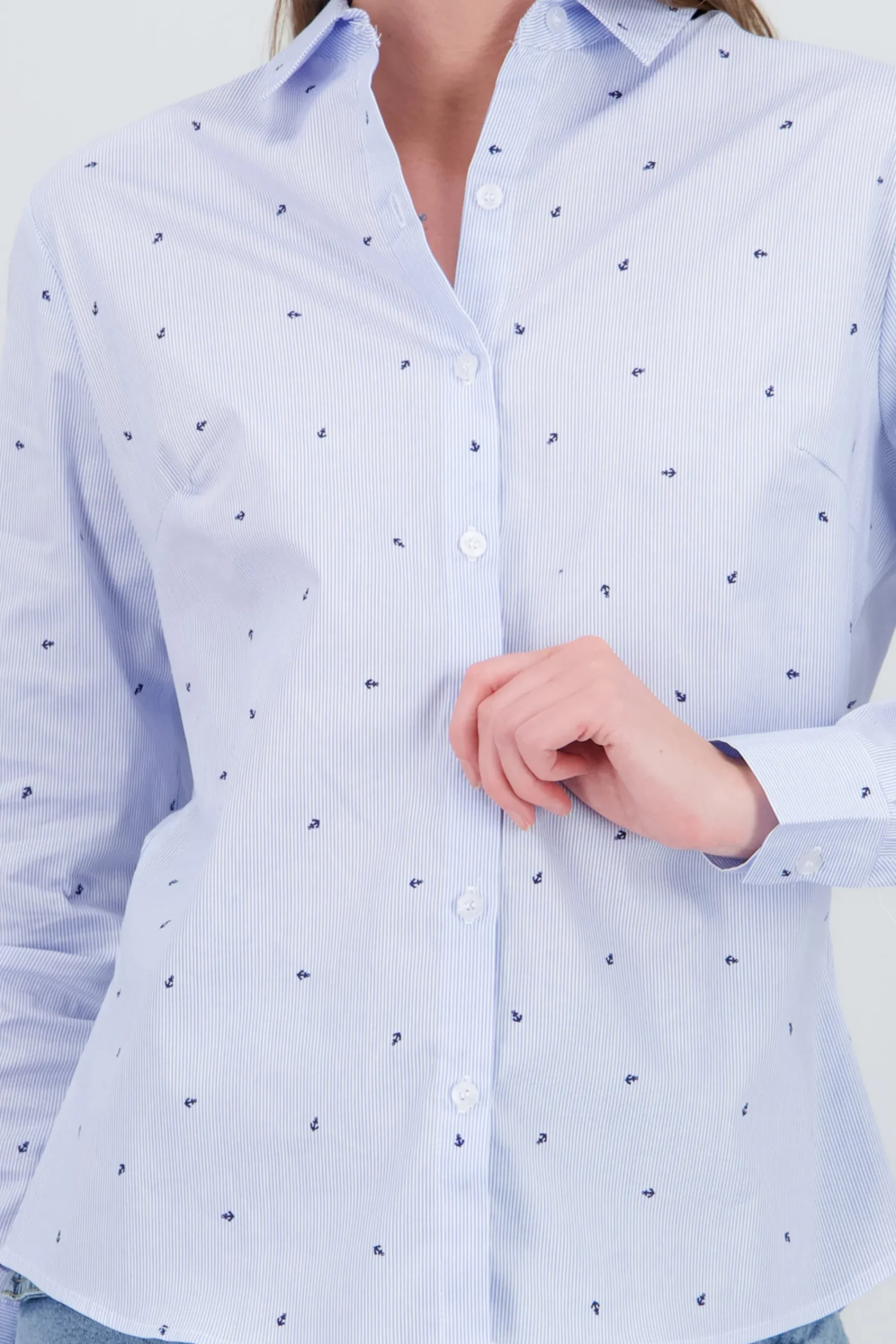 Shasa Long Sleeve Shirt with Bow Back