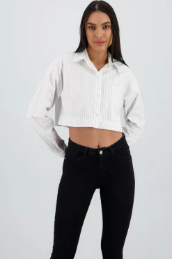 Shasa Long Sleeve Shirt with Pocket Detail