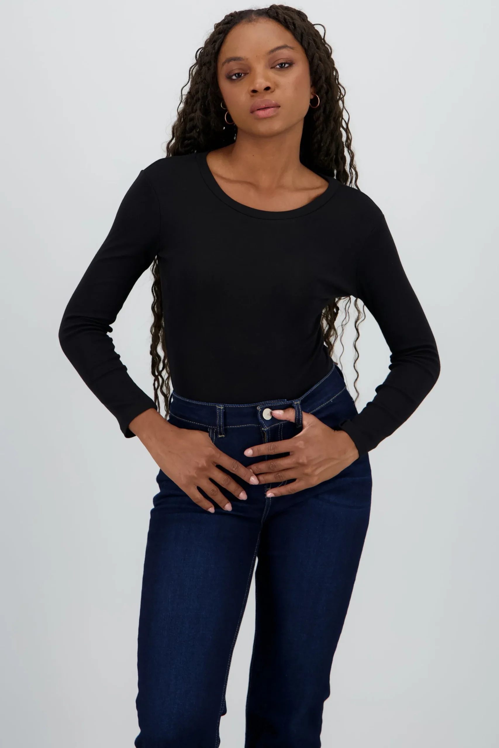 Shasa Long Sleeve Solid Bodysuit