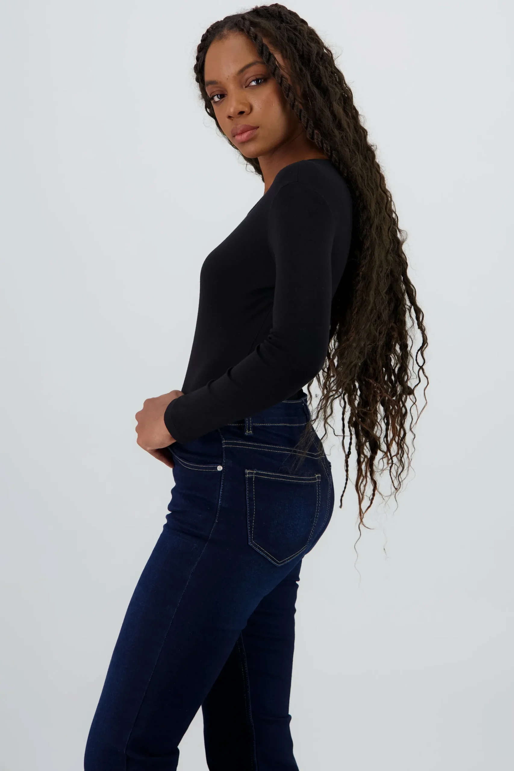 Shasa Long Sleeve Solid Bodysuit