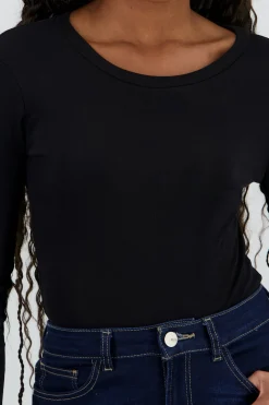 Shasa Long Sleeve Solid Bodysuit