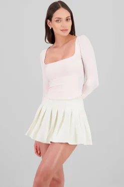 Shasa Long Sleeve Square Neck Blouse