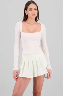 Shasa Long Sleeve Square Neck Blouse