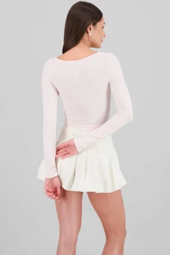 Shasa Long Sleeve Square Neck Blouse