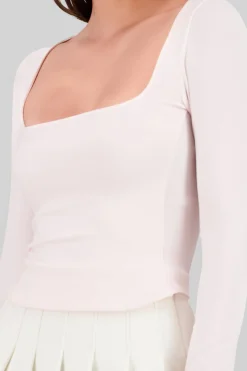 Shasa Long Sleeve Square Neck Blouse