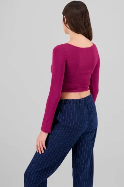 Shasa Long Sleeve Square Neck Top