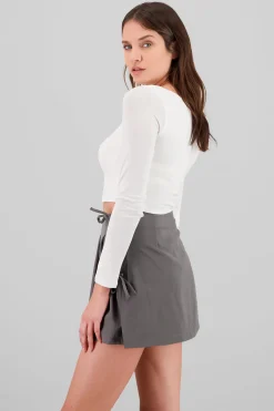 Shasa Long Sleeve Square Neck Top