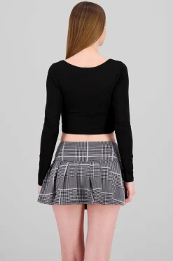 Shasa Long Sleeve Square Neck Top