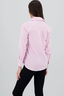 Shasa Long Sleeve Striped Collared Shirt
