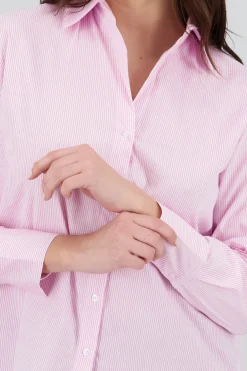 Shasa Long Sleeve Striped Collared Shirt