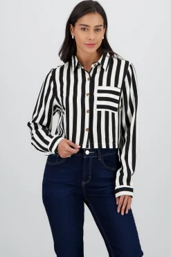Shasa Long Sleeve Striped Cuff Shirt