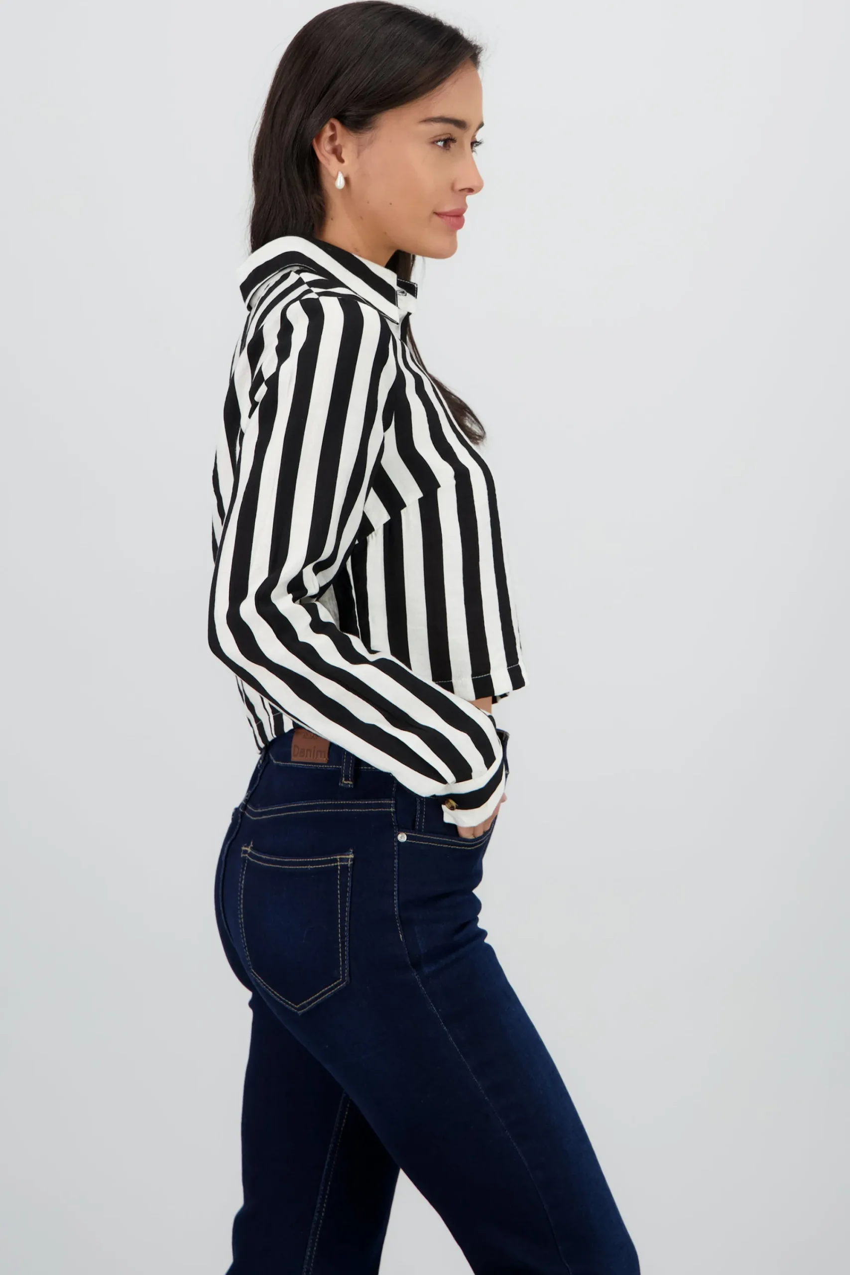 Shasa Long Sleeve Striped Cuff Shirt
