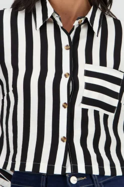 Shasa Long Sleeve Striped Cuff Shirt