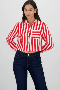 Shasa Long Sleeve Striped Cuff Shirt