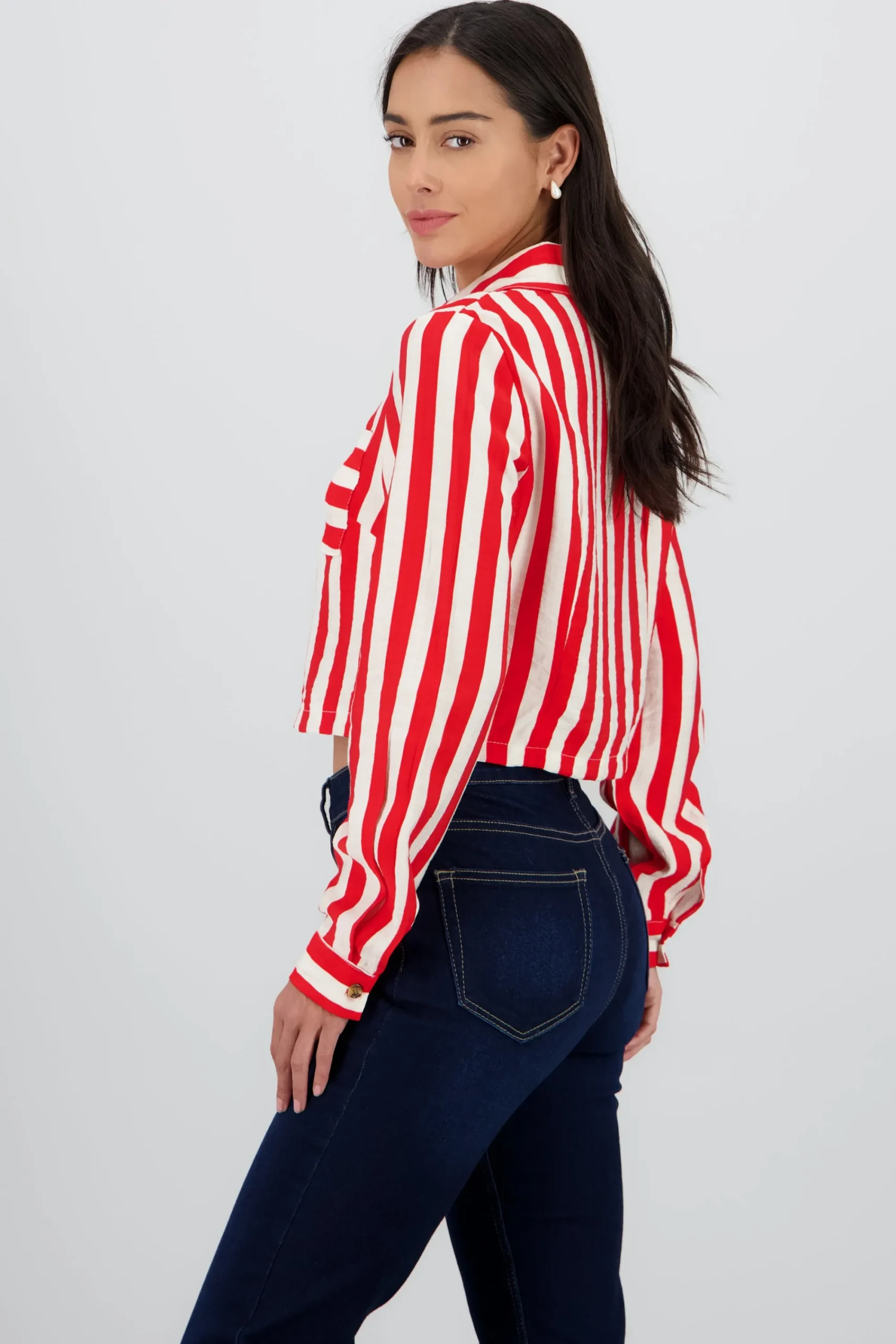 Shasa Long Sleeve Striped Cuff Shirt
