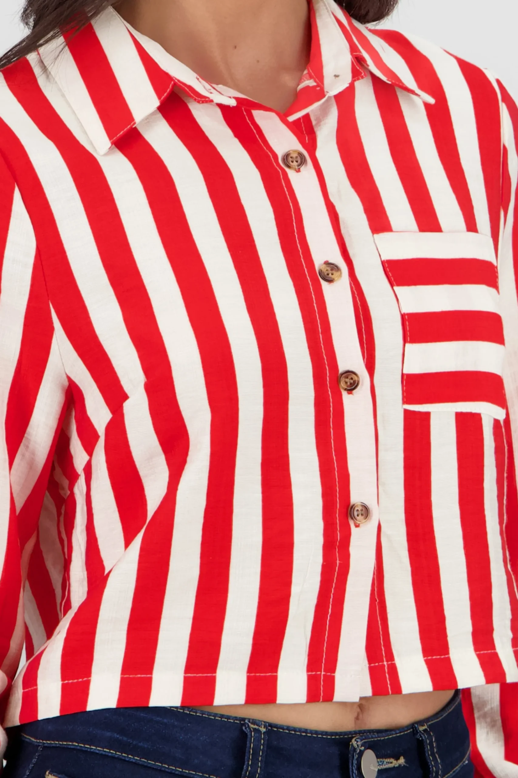 Shasa Long Sleeve Striped Cuff Shirt