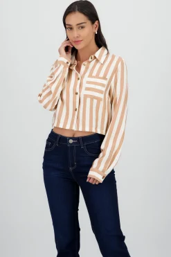 Shasa Long Sleeve Striped Cuff Shirt
