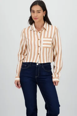 Shasa Long Sleeve Striped Cuff Shirt