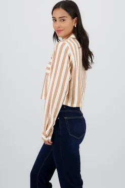 Shasa Long Sleeve Striped Cuff Shirt