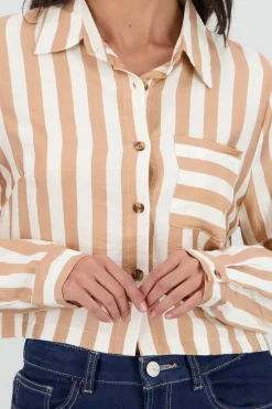 Shasa Long Sleeve Striped Cuff Shirt