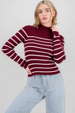 Shasa Long Sleeve Striped Sweater
