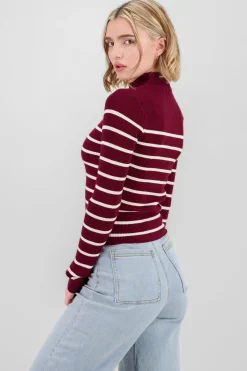 Shasa Long Sleeve Striped Sweater