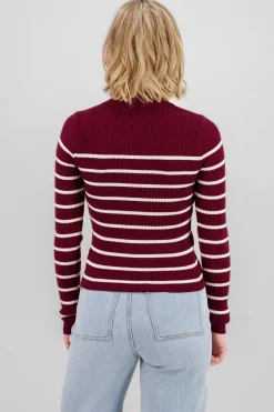 Shasa Long Sleeve Striped Sweater