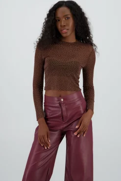 Shasa Long sleeved rhinestone top