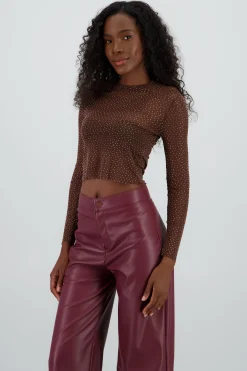 Shasa Long sleeved rhinestone top