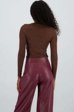 Shasa Long sleeved rhinestone top